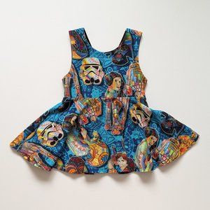 AG Threads Star Wars V Back Peplum Top EUC 4t